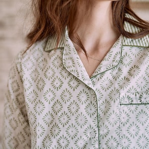 Pure cotton lightweight breathable pyjamas,ethically made pjs,matching set pyjamas,organic super soft nightwear,woman pyjamas,Christmas pjs