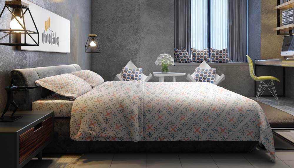 Luxurious Indian Cotton Duvet Cover Setblock Printed Quilt Etsy UK