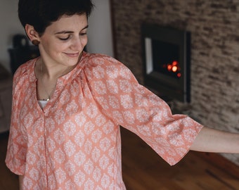 Damen Pyjama aus reiner weicher Baumwolle, Sommerferien Pyjama, entspannte Passform in voller Länge Pyjama, niedlicher Pyjama für Frauen, Geschenk für sie, atmungsaktiver Baumwoll-Pyjama
