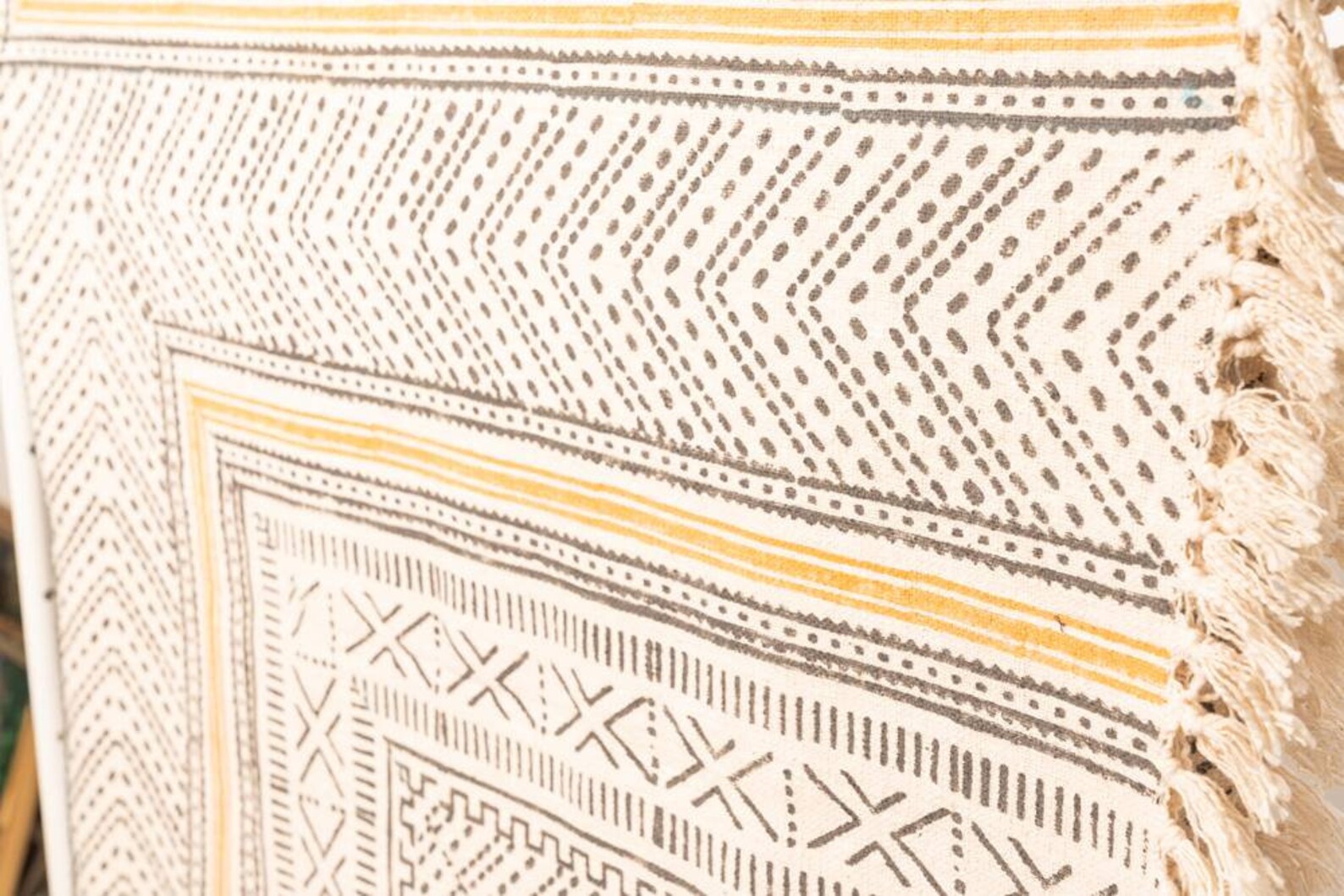 BLOCK PRINTED THROW hand woven throwhandloom throwfabric Etsy