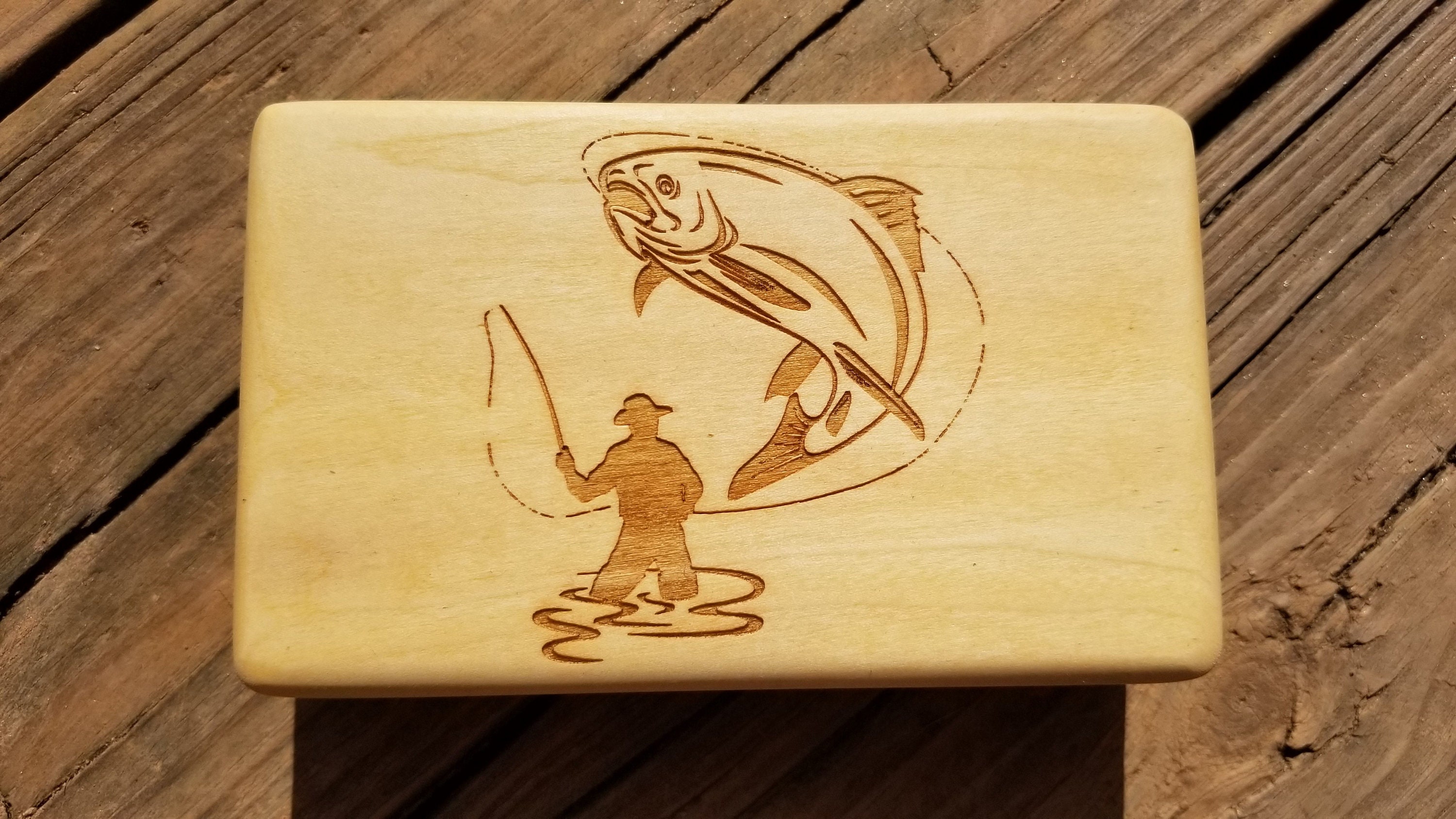 Fly Box Fly Fishing Storage Box Laser Engraved Fly Etsy