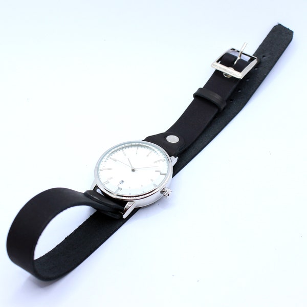 Jetta16 - Uhrenarmband 2 fach Wickel Leder 16mm 18mm 20mm 22mm 24mm Ösen | Unisex Uhrenarmband für Apple Watch zweifach wickeln