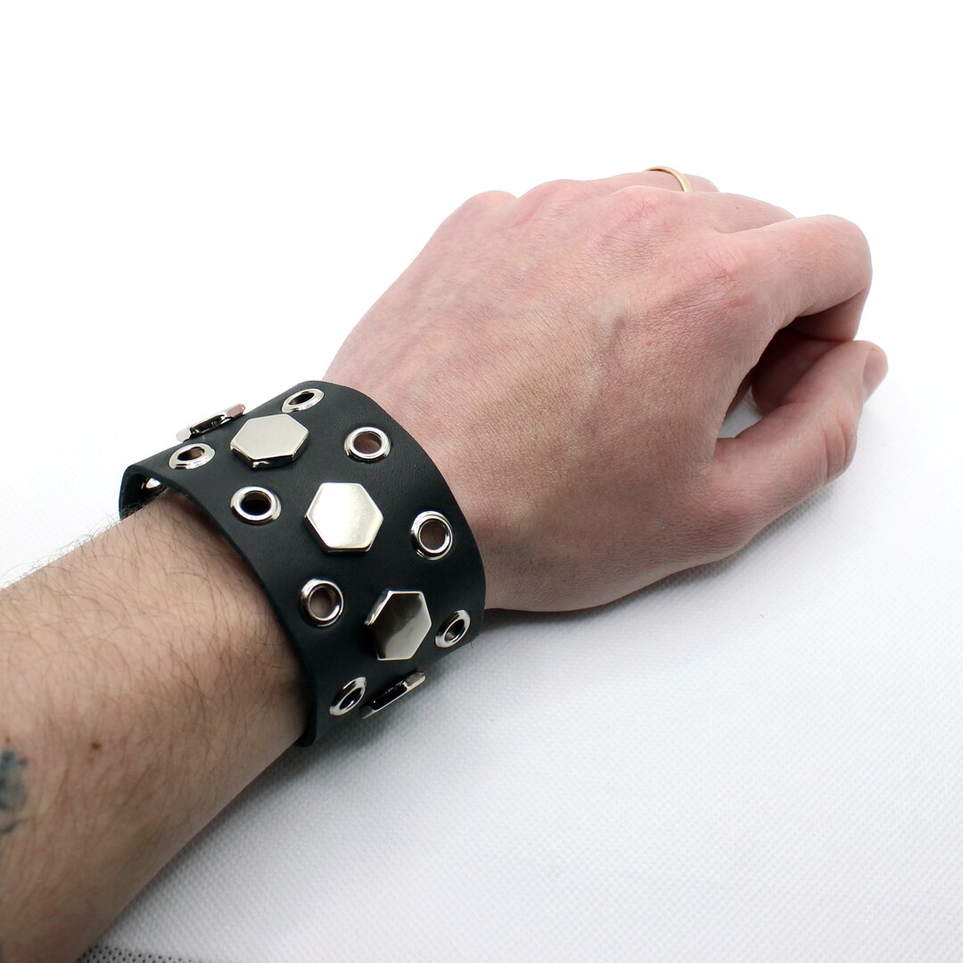 Undercover Undercover Silver Studded Hexagon Leather