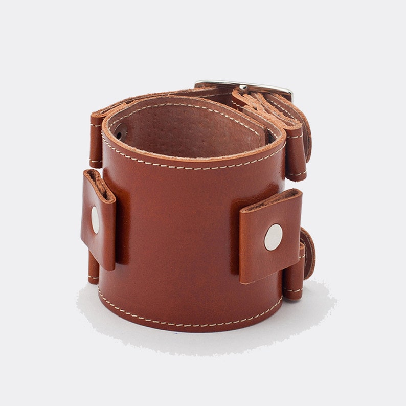 Leather Wrist Cuff In Men's Wristbands For Sale - Foto 11