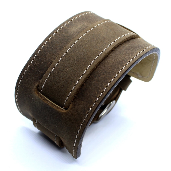 Schatz Orologio Cinturino Orologio Uomo In Vera Pelle - Doppia Cucitura, Misure 18mm E 20mm, Stile Classico Cintura Firmata Uomo - Foto 12