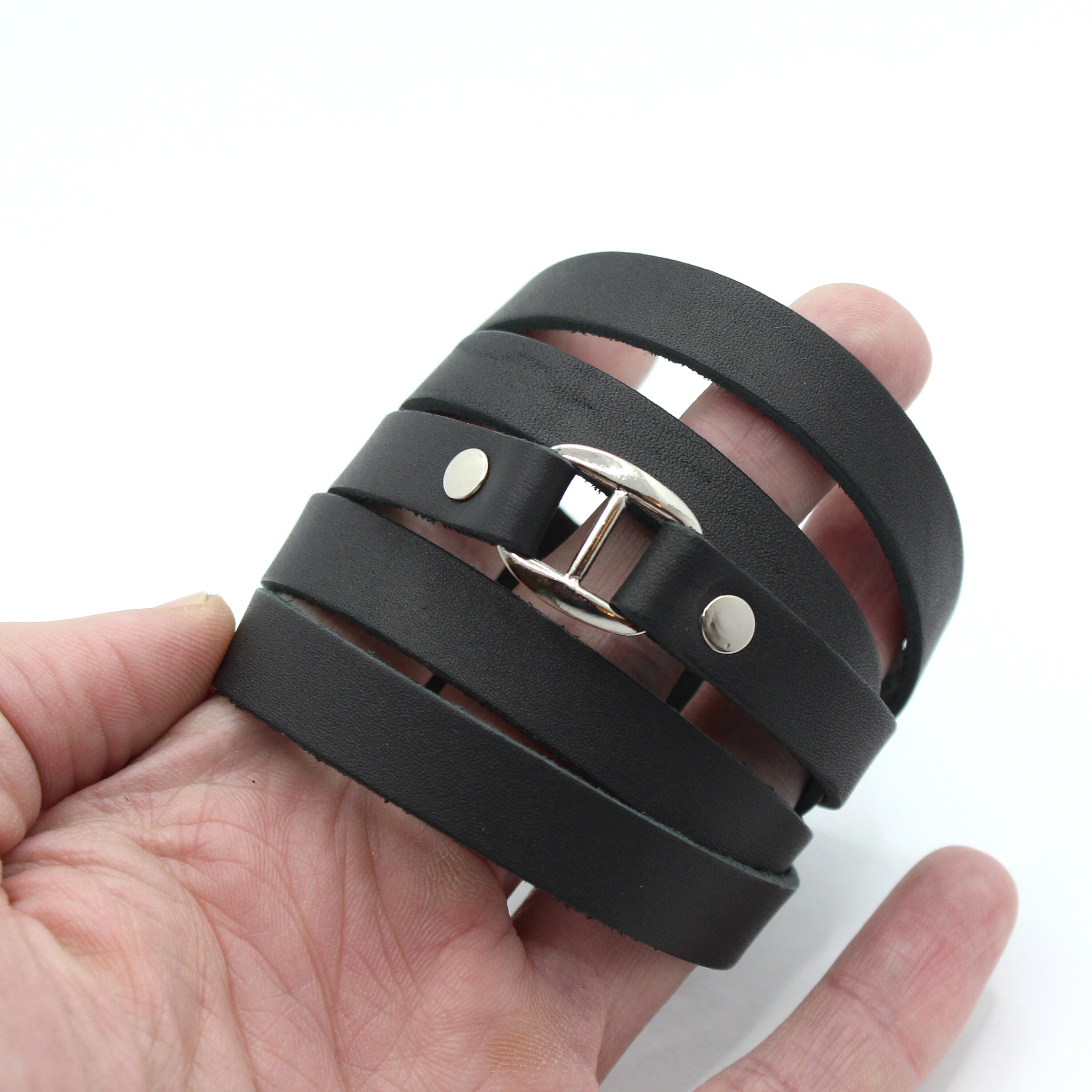 ハンドメイド レザーバングル 3F エクストラロングナローハンドメイド