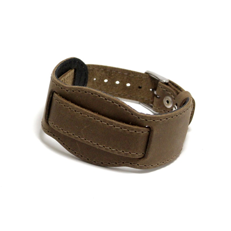 M16 Khaki Leather One Piece Watch Strap 18mm 20mm Lugs Etsy
