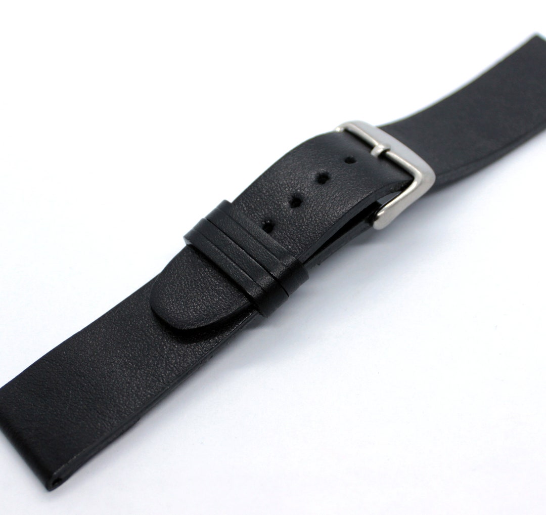 Nordic Glossy Black Unstitched Watch Band 18mm 20mm Lug Size - Etsy