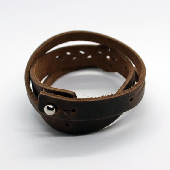 LEATHER STAR STUD BRACELET SOFT BROWN LEATHER STAR STUD BRACELET SOFT BROWN