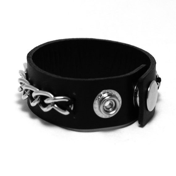 Polsino Largo In Vera Pelle ~ Ottimo Accessorio Per Costumi, Stile Steampunk, Vittoriano, Punk Gotico. Scegli Il Nastro Rosso, Bianco O Viola. - Italia