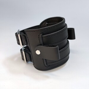 Aviator ST Leather Watch Strap: Extra Wide Stitched Band, Double Buckled (16-24 mm lugs) image 4