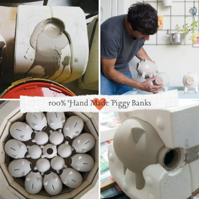 Ceramic Piggy Bank, Personalized Minimalist Coin Bank for Kids or Adults, Modern Home Decor Gift image 7