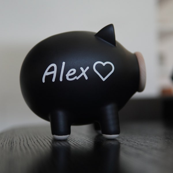 Personalized Piggy Bank, Ceramic Piggy Bank, Custom Coin Bank, Adult Piggy Bank, Modern Piggy Bank,  Kids Christmas Gift, Desk Accessory