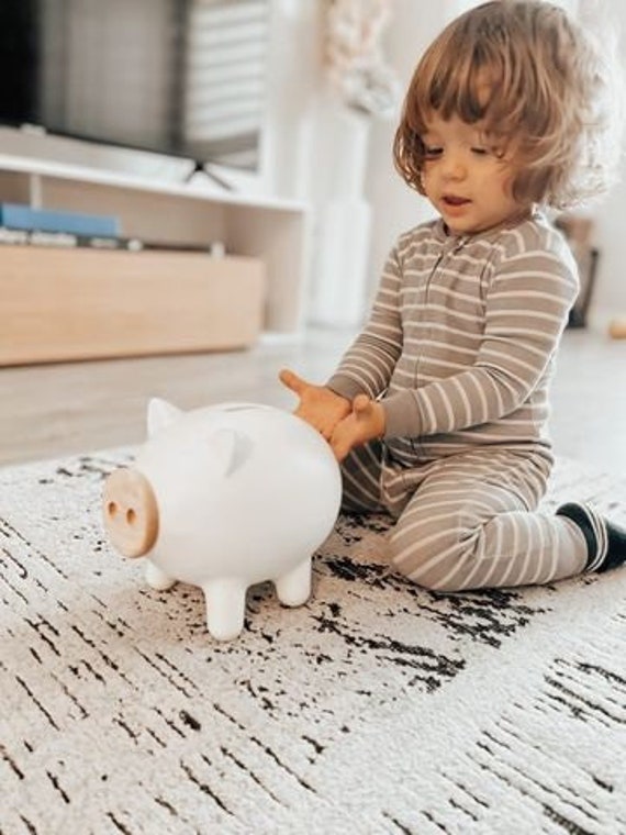 Large Piggy Bank Kids Piggy Bank Ceramic Piggy Bank Adult Piggy