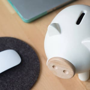 Ceramic Piggy Bank, Personalized Minimalist Coin Bank for Kids or Adults, Modern Home Decor Gift image 5