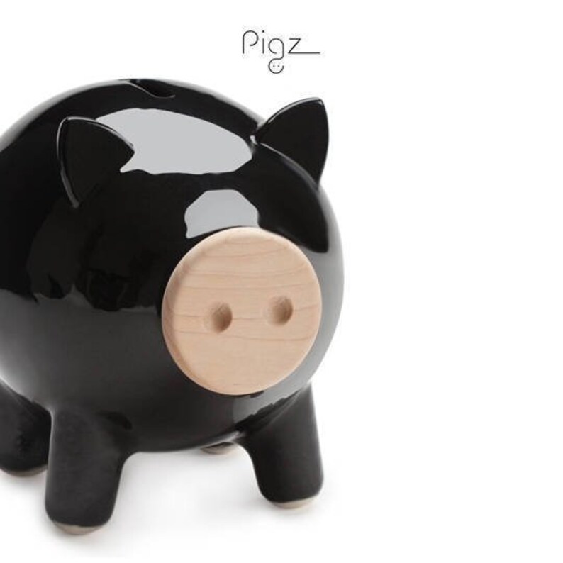 Black piggy bank large piggy bank Boy's gifts adults Etsy