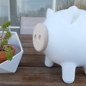 Ceramic Piggy Bank, Personalized Minimalist Coin Bank for Kids or Adults, Modern Home Decor Gift image 9