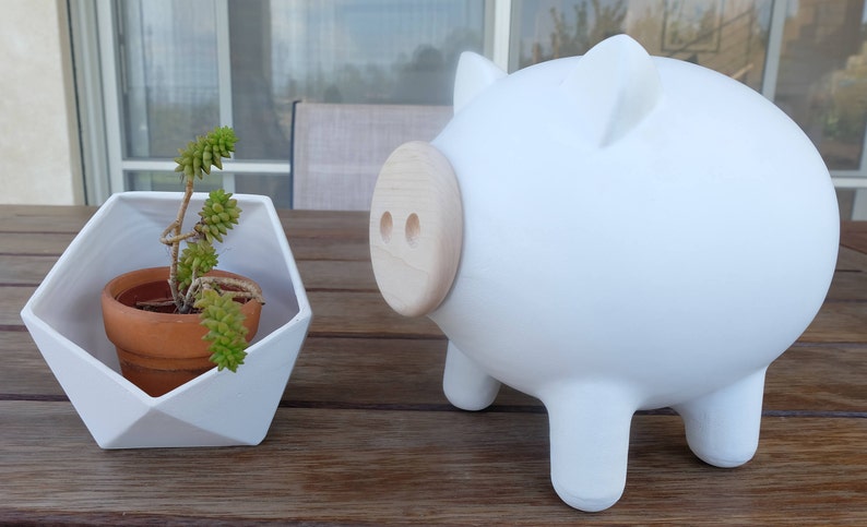 Ceramic Piggy Bank, Personalized Minimalist Coin Bank for Kids or Adults, Modern Home Decor Gift image 9