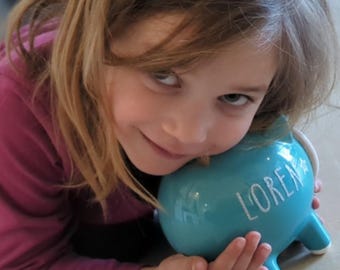 Salvadanaio in ceramica a forma di maialino, regalo personalizzato per bambini, salvadanaio, PIGZ
