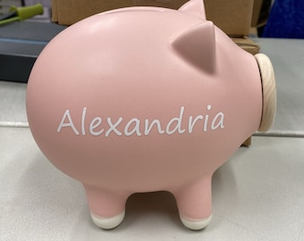 Personalized Piggy Bank, Ceramic Piggy Bank, Adult Piggy Bank, Piggy Bank for Girls, Kids Piggy Bank, Grandchild Gift, Birthday Gift