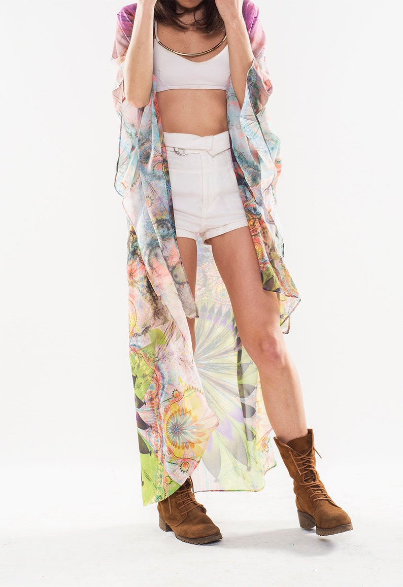 Kimono Robe Bridal Robe Beach Kimono Boho Kimono Festival Etsy
