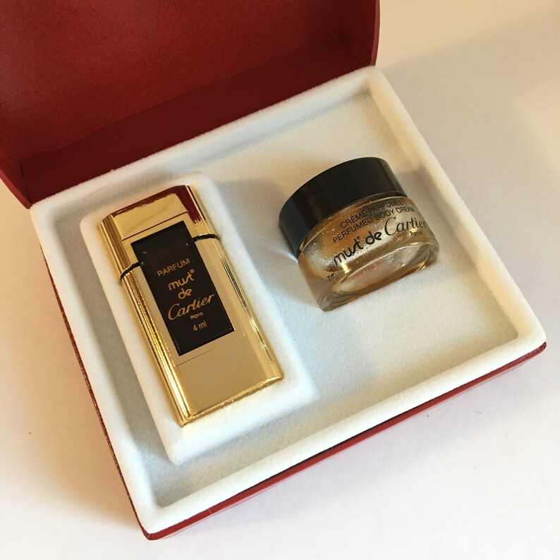 Vintage Must De Cartier Perfume Set Presentation Sample Box Etsy