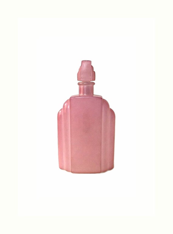 Goede Art Deco roze Marinello parfum fles Vintage glazen Edwardian | Etsy FQ-75