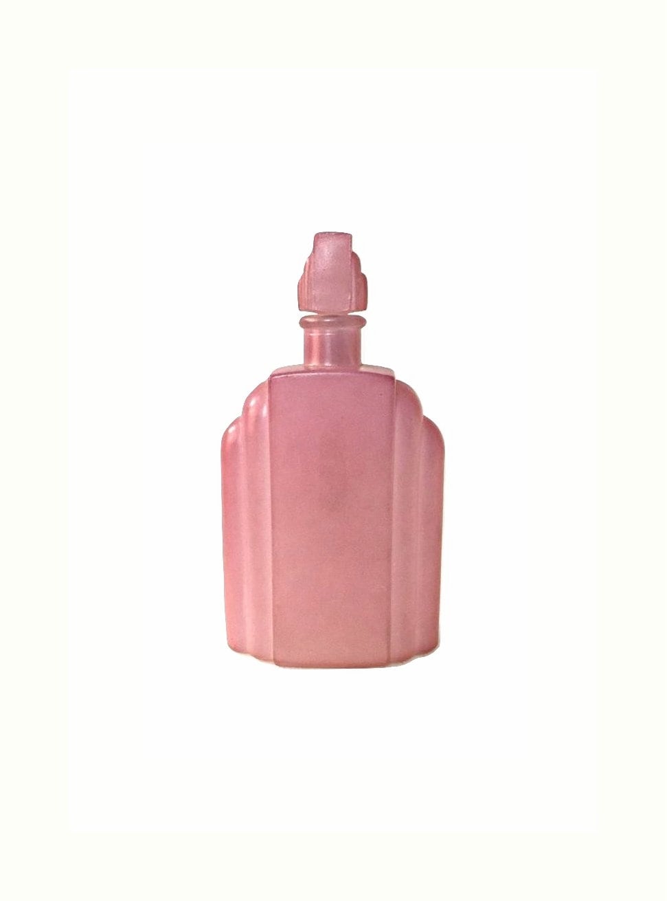 Art Deco Pink Marinello Perfume Bottle Vintage Glass Edwardian