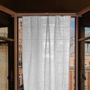 Your Basic Premium Linen Curtain Panels Simple Glass Block Design Perfect Room Divider image 2