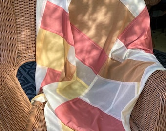 Butter Yellow Hand Dyed Pojagi Noren Curtain • Minimalist Japandi Voile Panel