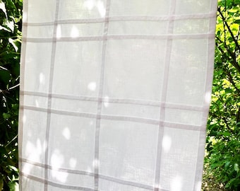 Korean Pojagi Patchwork Fabric Panel •  9 Neutral Tones • Jogakbo Geometric Window Hanging
