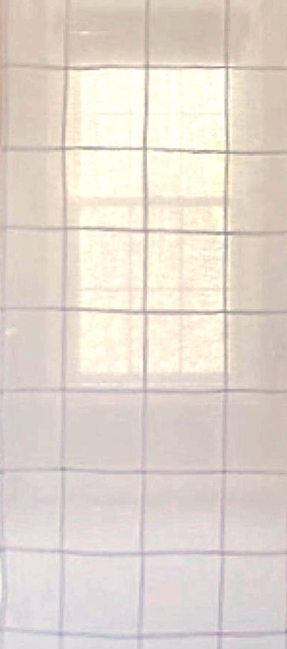 Minimalist Zen Opaque Grid | Modern Korean Design in Off-White