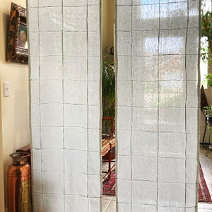 Your Basic Premium Linen Curtain Panels Simple Glass Block Design Perfect Room Divider image 8