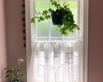 Bespoke Sheer Cotton Drapery Custom Pojagi Curtain Panel