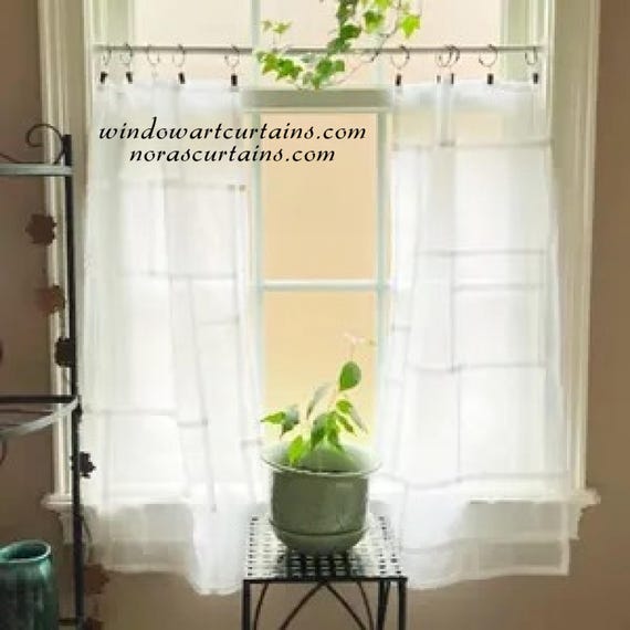 Custom White Pojagi Curtain Panel: Organic Cotton Voile, Korean Patchwork