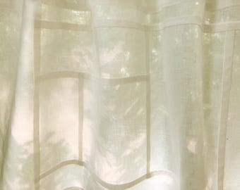 Custom Opaque Pojagi Curtain • 9 Neutral Tones Available • Japandi Patchwork Drapery