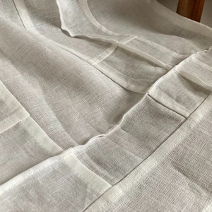 Your Basic Premium Linen Curtain Panels Elegant Modernized Korean Art Stitching Pojagi Patchwork image 1