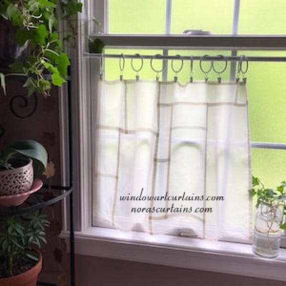 Custom Made Pojagi Curtain - Sheer Organic Cotton Voile - Bespoke Korean Patchwork Panel - Made to Measure Zen Window Treatment