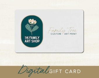 Gift Card, Gift Certificate, Digital Gift Card - any tree design in any size