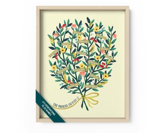 Albero genealogico, albero genealogico personalizzato, storia familiare, grafico dell'albero genealogico, stampa dell'albero genealogico, ARTE dell'albero genealogico, 2/3 generazioni, Begonia
