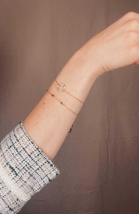 ゼニス、誕生石ブレスレット、ラウンドブレスレット、ゴールド