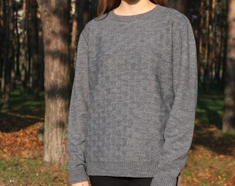 Merino Wool Jumper for Women, Baggy Wool Sweater for Him and Her, Oversized Unisex Woolen Pullover for Autumn