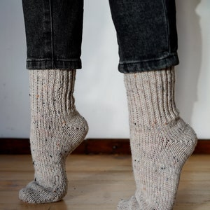 Knitted merino wool socks, Merino wool socks, Warm, variegated socks made in Lithuania image 6
