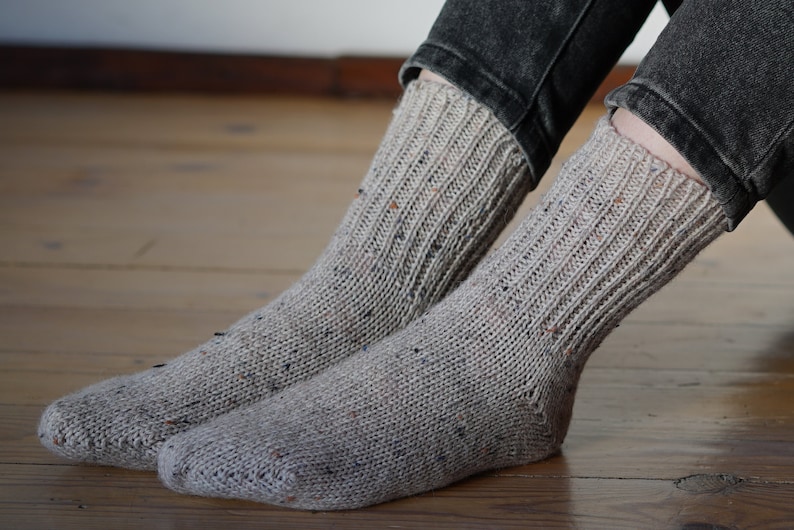 Knitted merino wool socks, Merino wool socks, Warm, variegated socks made in Lithuania image 4