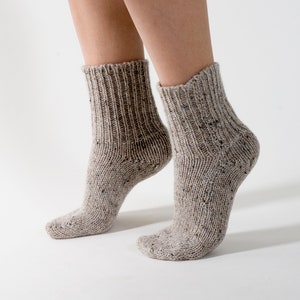 Knitted merino wool socks, Merino wool socks, Warm, variegated socks made in Lithuania image 3