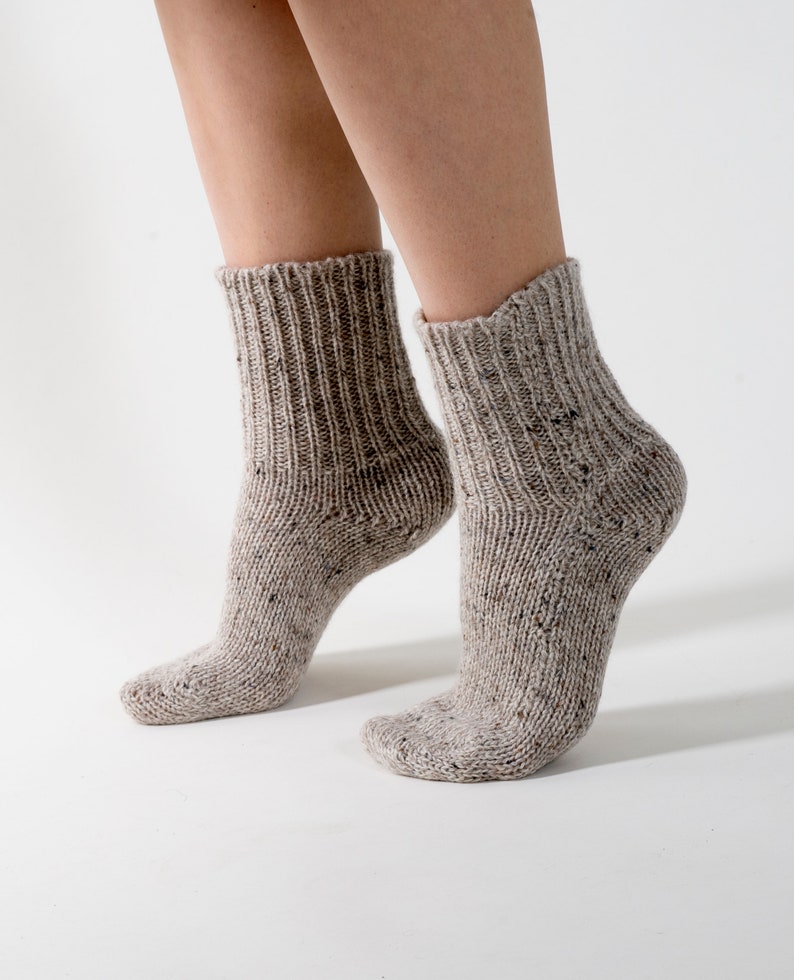 Knitted merino wool socks, Merino wool socks, Warm, variegated socks made in Lithuania image 3