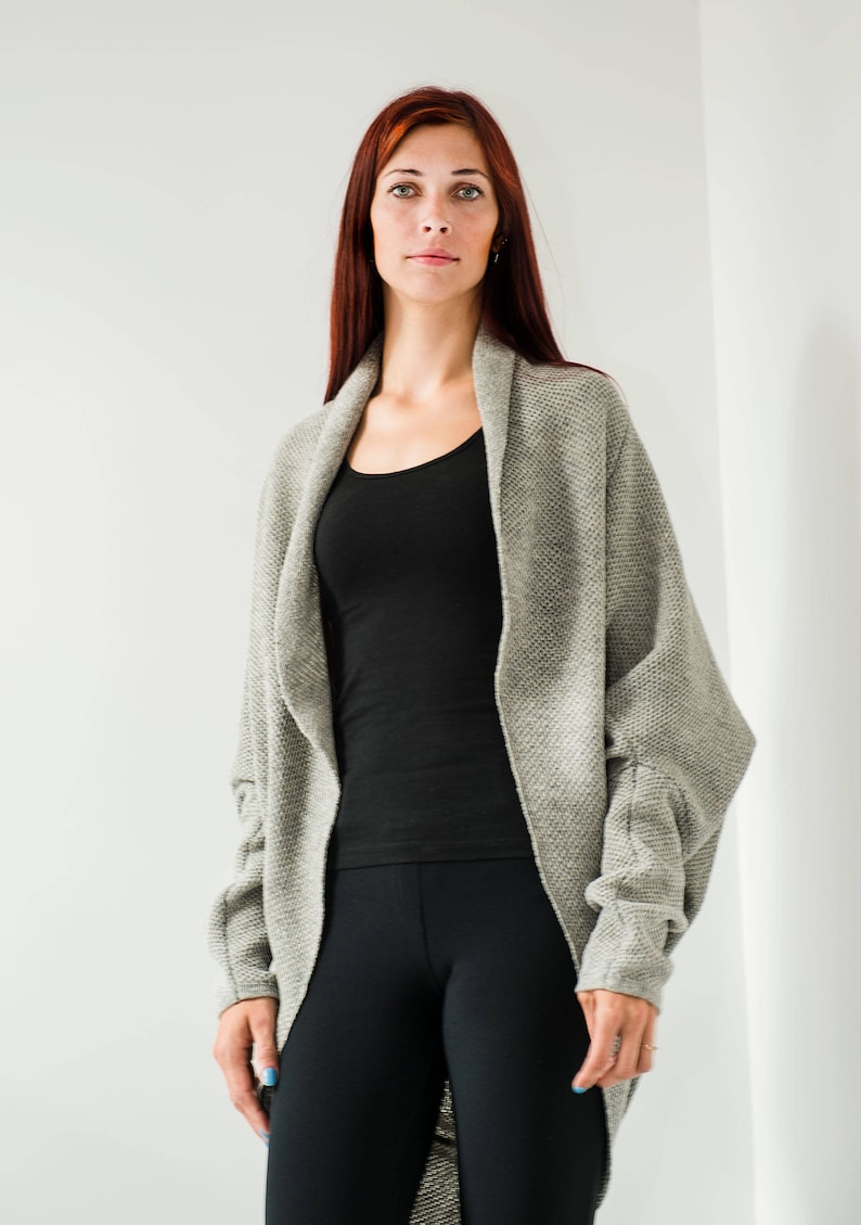 poncho cardigan with sleeves