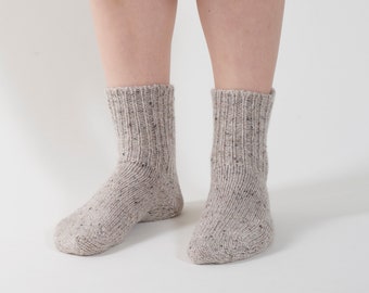 Knitted merino wool socks, Merino wool socks, Warm, variegated socks made in Lithuania