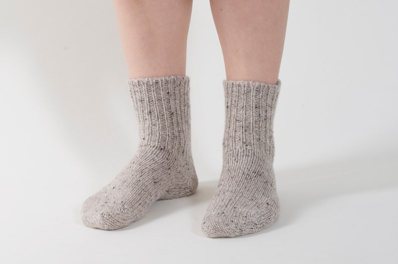 Knitted merino wool socks, Merino wool socks, Warm, variegated socks made in Lithuania image 1