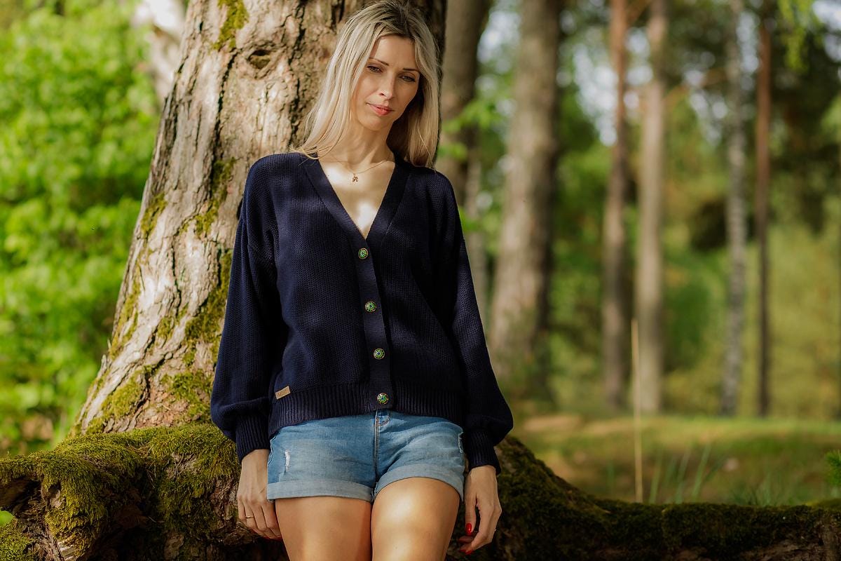 Ancien pull femme marine XS bleu marine neuf avec étiquettes